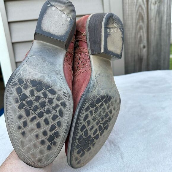 Circle G Women's Ankle Bootie Size 10 Western Cutout Design - Picture 6 of 8